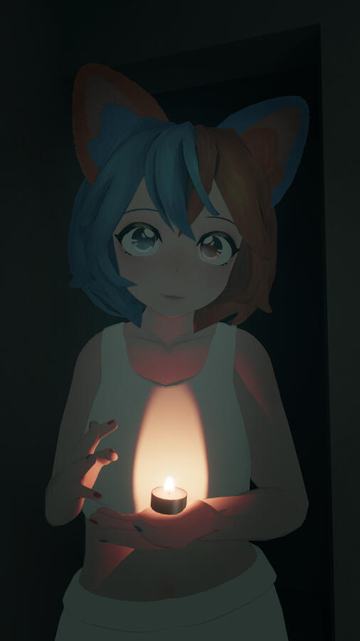 Holding a candle